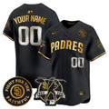 Padres Tony Gwynn & Faithful Patch Vapor Premier Limited Custom Jersey - All Stitched