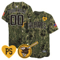 Padres USMC Alternate Vapor Premier Limited Custom Jersey - All Stitched - Men, Woodland