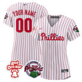 Philadelphia Phillies Red October Patch Custom Jersey - All Stitched - Women, Cool White