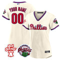 Philadelphia Phillies Red October Patch Custom Jersey - All Stitched - Women, Flex Cream