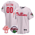 Philadelphia Phillies Red October Patch Custom Jersey - All Stitched - Men, Cool White