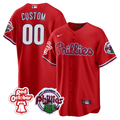 Philadelphia Phillies Red October Patch Custom Jersey - All Stitched - Youth, Cool Red