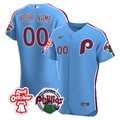 Philadelphia Phillies Red October Patch Custom Jersey - All Stitched - Men, Flex Blue