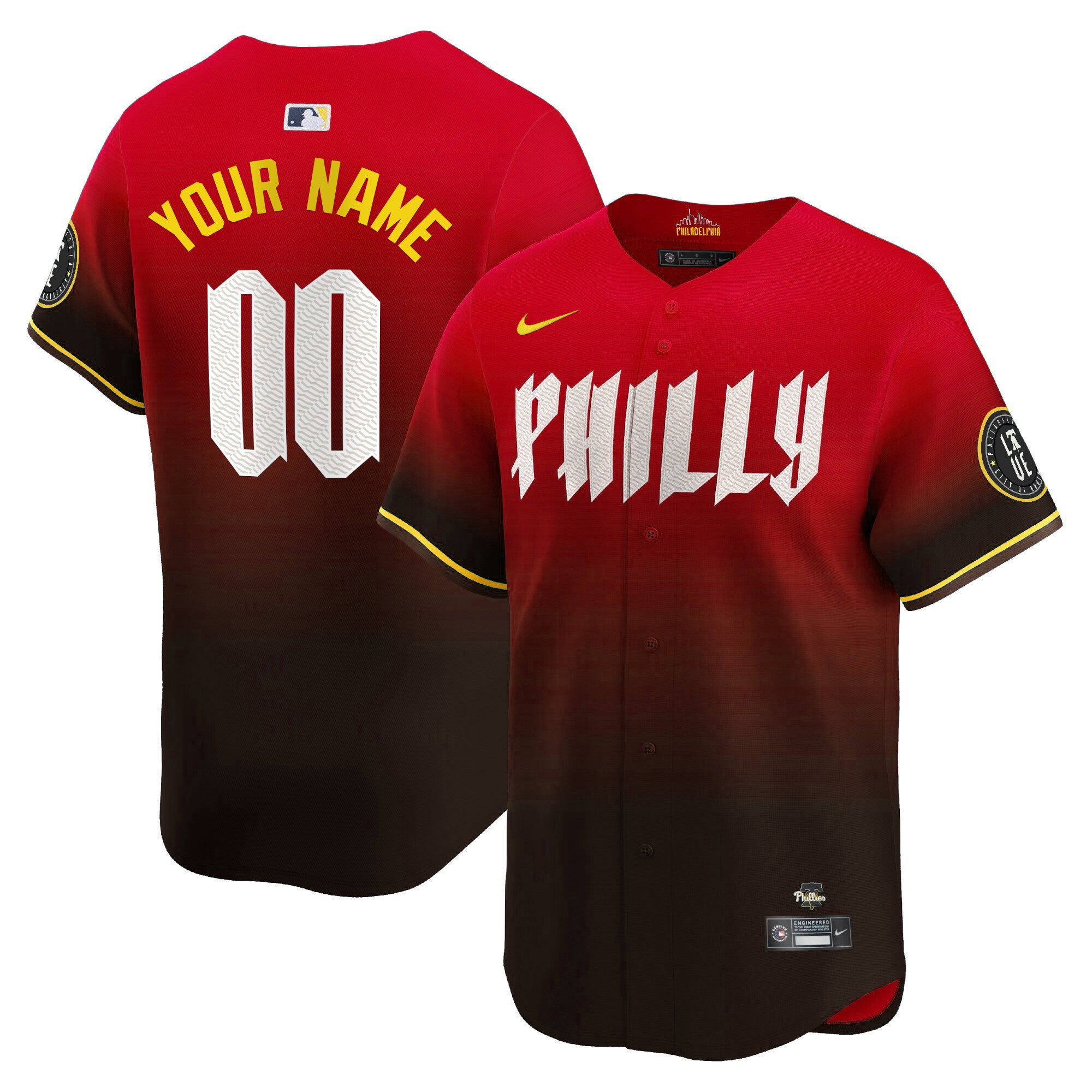 Phillies 2024 City Connect Vapor Premier Limited Custtom Jersey - All Stitched - Men, Red