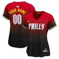 Phillies 2024 City Connect Vapor Premier Limited Custtom Jersey - All Stitched - Women, Red