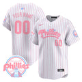 Phillies Bubblegum Pink Vapor Premier Limited Custom Jersey - All Stitched - Men, Pinstripe