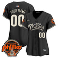 Phillies Halloween Vapor Premier Limited Custom Jersey - All Stitched - Women, Black