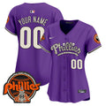 Phillies Halloween Vapor Premier Limited Custom Jersey - All Stitched - Women, Purple