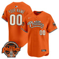 Phillies Halloween Vapor Premier Limited Custom Jersey - All Stitched - Men, Orange
