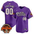 Phillies Halloween Vapor Premier Limited Custom Jersey - All Stitched - Men, Purple