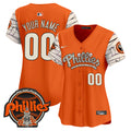 Phillies Halloween Vapor Premier Limited Custom Jersey V2 - All Stitched - Women, Orange