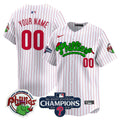 Phillies Phanatic 2024 NL East Division Champions Vapor Premier Limited Custom Jersey - All Stitched - Men, White Pinstripe
