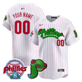Phillies Phanatic Patch Vapor Premier Limited Custom Jersey V3 - All Stitched - Men, White Pinstripe