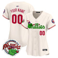 Phillies Phanatic Patch Vapor Premier Limited Custom Jersey V3 - All Stitched - Women, Cream