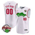Phillies Phanatic Vapor Premier Sleeveless Custom Jersey - All Stitched - Men, White Pinstripe