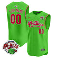 Phillies Phanatic Vapor Premier Sleeveless Custom Jersey - All Stitched - Men, Green