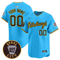 Pittsburgh Pirates 412 Patch Vapor Premier Limited Custom Jersey V4 - All Stitched - Men, Light Blue