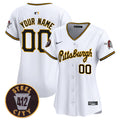 Pittsburgh Pirates 412 Patch Vapor Premier Limited Custom Jersey V4 - All Stitched - Women, White