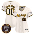 Pittsburgh Pirates 412 Patch Vapor Premier Limited Custom Jersey V4 - All Stitched - Women, Cream