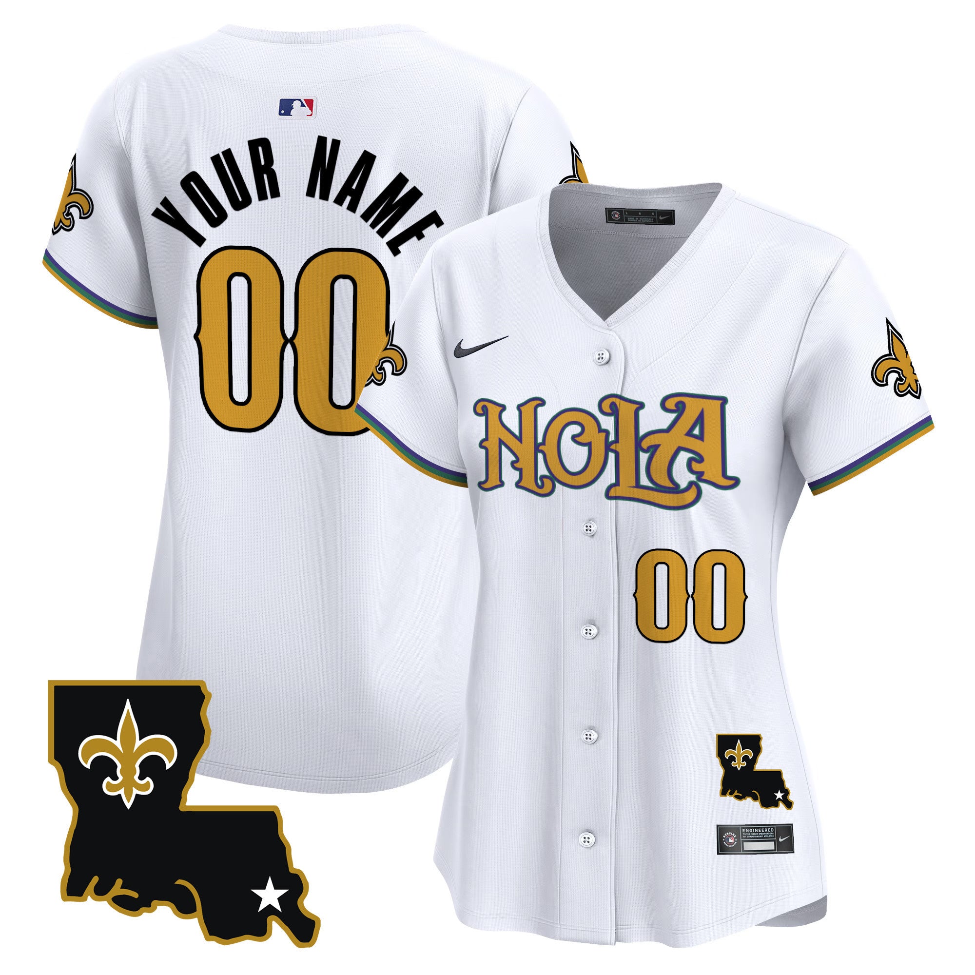 Saints Vapor Premier Limited Custom Jersey - All Stitched - Women, White