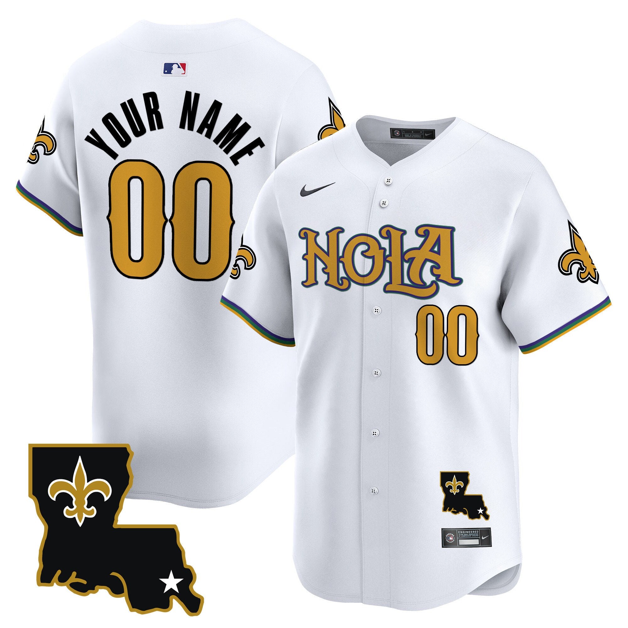 Saints Vapor Premier Limited Custom Jersey - All Stitched - Men, White