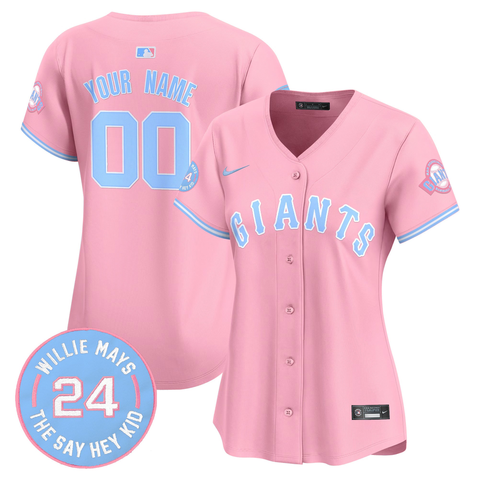 San Francisco Giants Bubblegum Pink Vapor Premier Limited Custom Jersey - All Stitched - Women, Pink