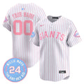 San Francisco Giants Bubblegum Pink Vapor Premier Limited Custom Jersey - All Stitched - Men, Pinstripe