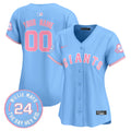 San Francisco Giants Bubblegum Pink Vapor Premier Limited Custom Jersey - All Stitched - Women, Light Blue