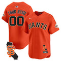 San Francisco Giants California Patch Vapor Premier Limited Custom Jersey - All Stitched - Youth, Orange