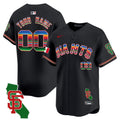 San Francisco Giants Mexico California Patch Vapor Premier Limited Custom Jersey - All Stitched - Men, Black