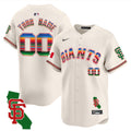 San Francisco Giants Mexico California Patch Vapor Premier Limited Custom Jersey - All Stitched - Men, Cream