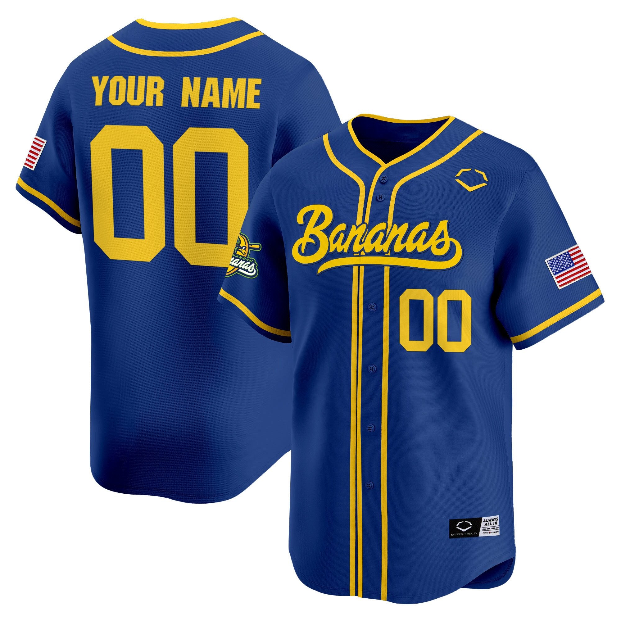 Savannah Bananas Vapor Premier Limited Custom Jersey - All stitched - Men, Royal