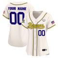 Savannah Bananas Vapor Premier Limited Custom Jersey - All stitched - Women, Cream