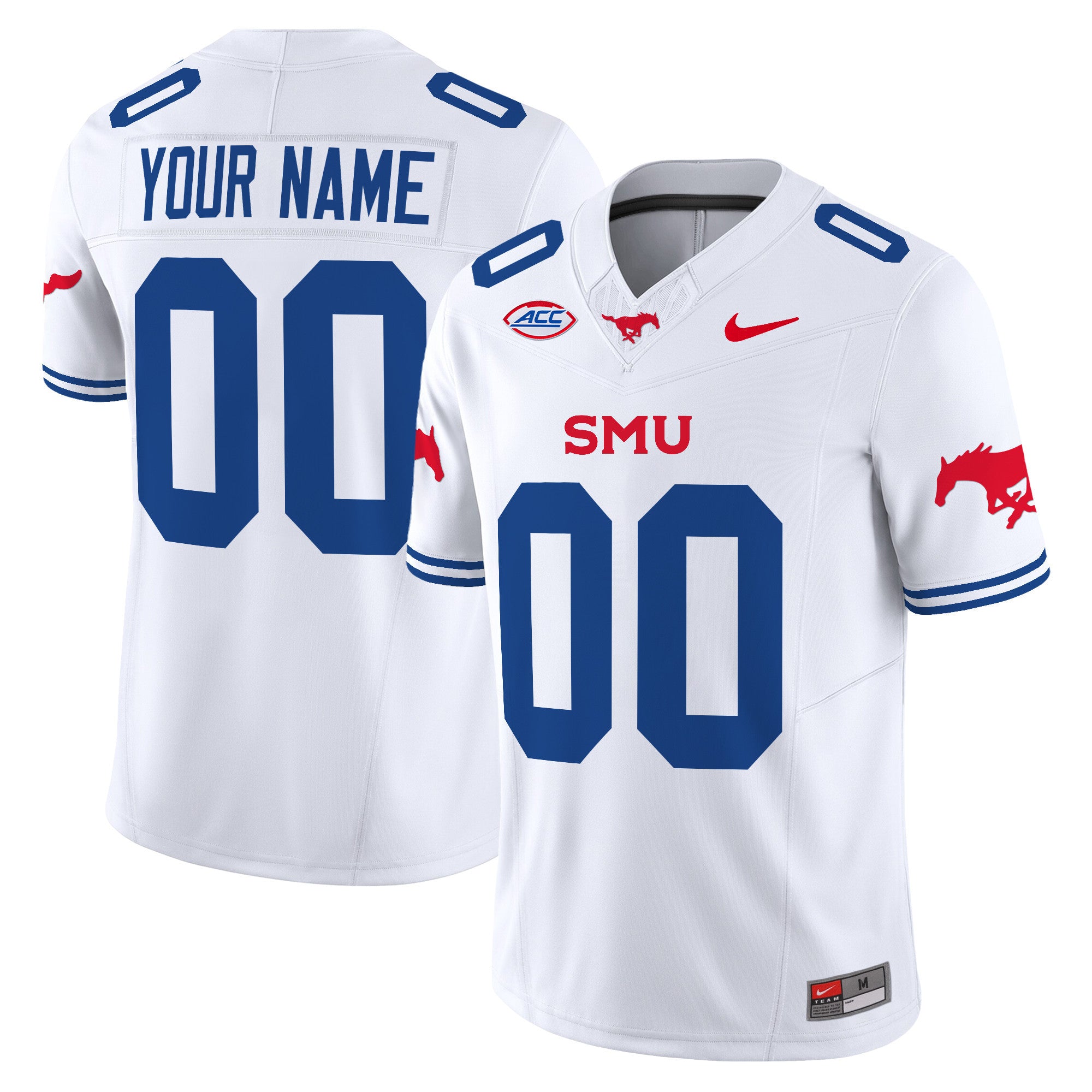 SMU Mustangs "Icy Whites" Vapor Limited Custom Jersey - All Stitched