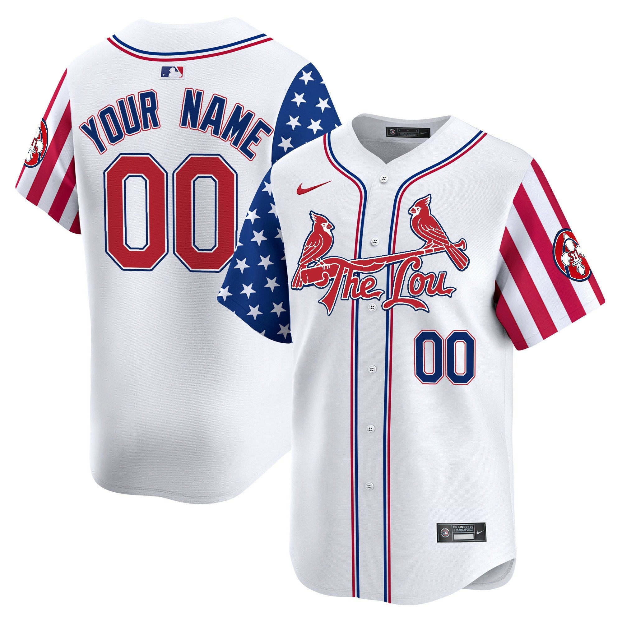 St. Louis Cardinals 2024 Independence Day Vapor Premier Limited Custom Jersey - All Stitched - Men, White