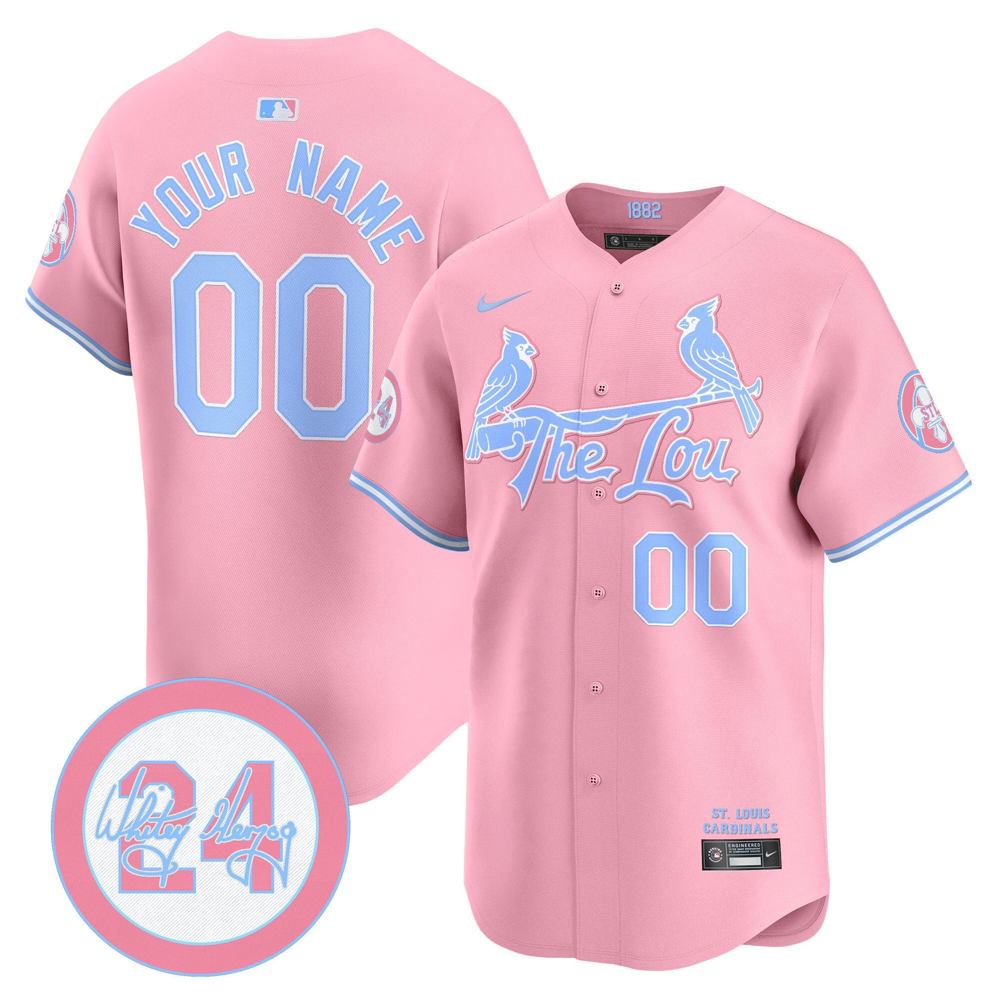St. Louis Cardinals Bubblegum Pink Vapor Premier Limited Custom Jersey - All Stitched - Men, Pink