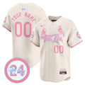 St. Louis Cardinals Bubblegum Pink Vapor Premier Limited Custom Jersey - All Stitched - Men, Cream