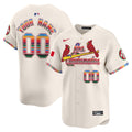 St. Louis Cardinals Fiesta Cardenales Vapor Premier Limited Custom Jersey - All Stitched - Men, Cream
