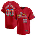 St. Louis Cardinals Fiesta Cardenales Vapor Premier Limited Custom Jersey - All Stitched - Men, Red