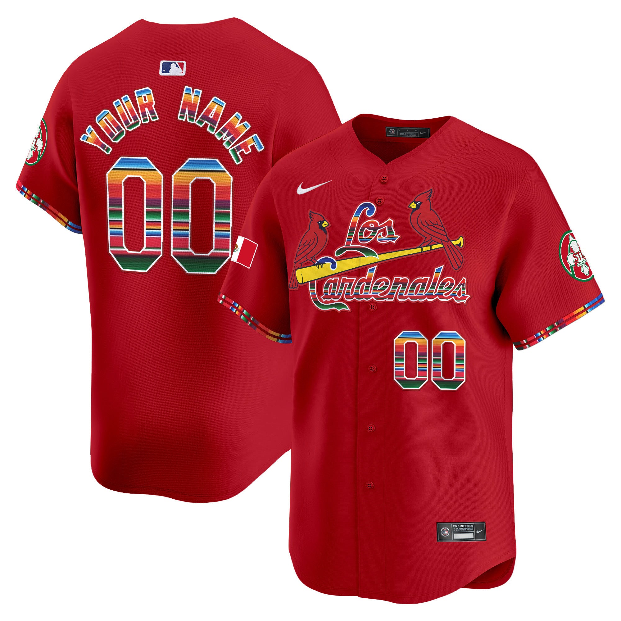 St. Louis Cardinals Fiesta Cardenales Vapor Premier Limited Custom Jersey - All Stitched - Men, Red