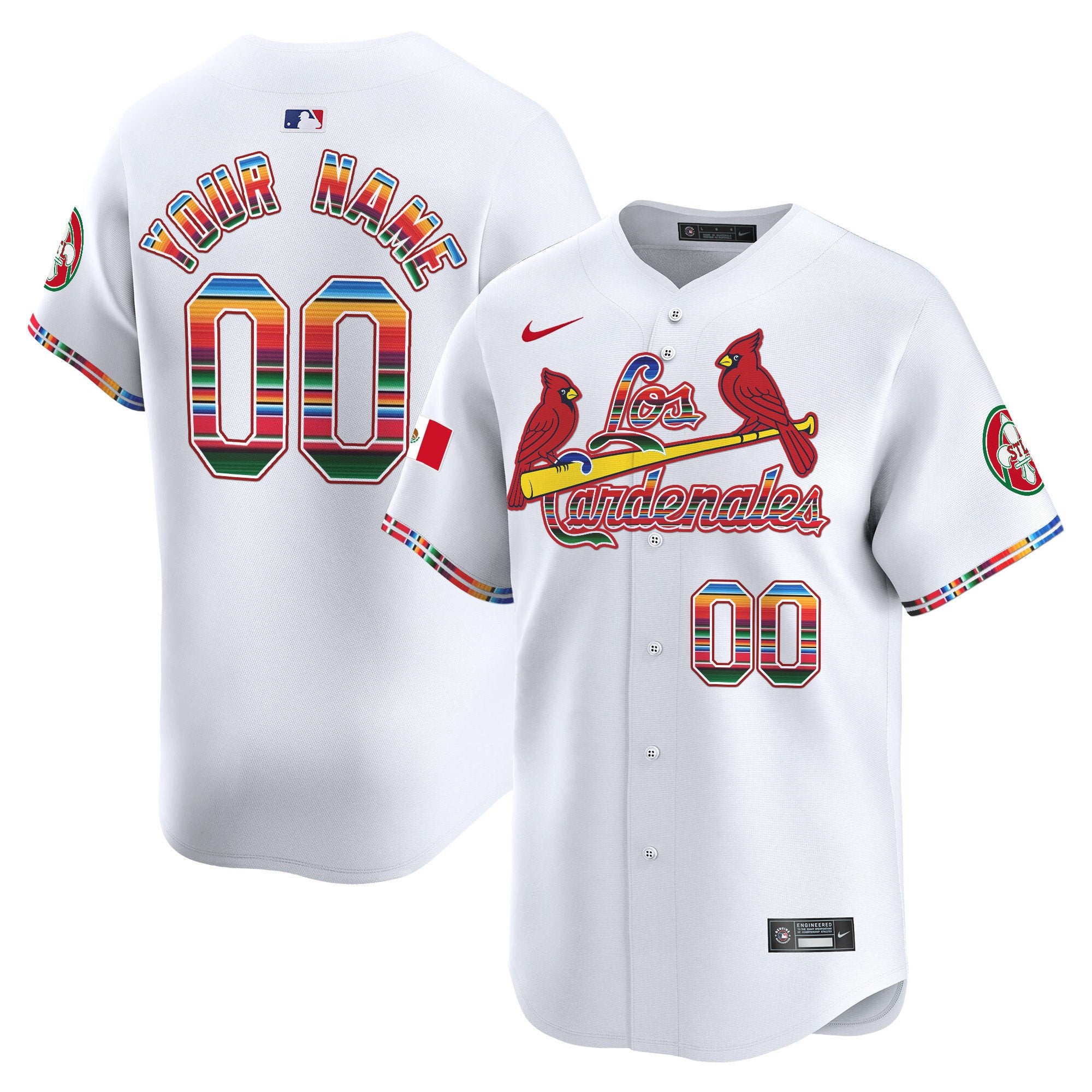 St. Louis Cardinals Fiesta Cardenales Vapor Premier Limited Custom Jersey - All Stitched - Men, White