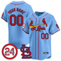 St. Louis Cardinals Memorial Vapor Premier Limited Custom Jersey - All Stitched - Men, Blue