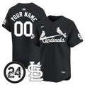 St. Louis Cardinals Memorial Vapor Premier Limited Custom Jersey - All Stitched - Men, Black