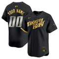 Tampa Bay Rays 2024 City Connect Vapor Premier Limited Custom Jersey - Charcoal - All Stitched - Men, Black Gold