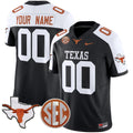 Texas Longhorns State Map & Sec Patch Vapor Limited Custom Jersey V4 - All Stitched