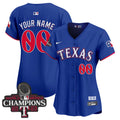 Texas Rangers 2023 World Series Champions City Connect Vapor Premier Limited Custom Jersey - All Stitched - Women, Royal