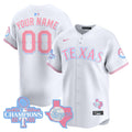 Texas Rangers Bubblegum Pink Vapor Premier Limited Custom Jersey - All Stitched - Youth, White