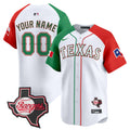 Texas Rangers Mexico Texas Patch Vapor Premier Limited Custom Jersey - All Stitched - Men, Alternate