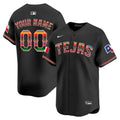Texas Rangers Mexico Vapor Premier Limited Custom Jersey V2 - All Stitched - Men, Black