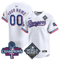 Texas Rangers World Series Champions Vapor Premier Limited Custom Jersey V4 - All Stitched - Men, White